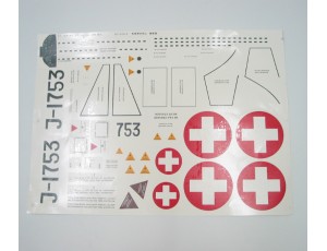 Freewing DH-112 Venom V2 Swiss Silver Decal Sheet